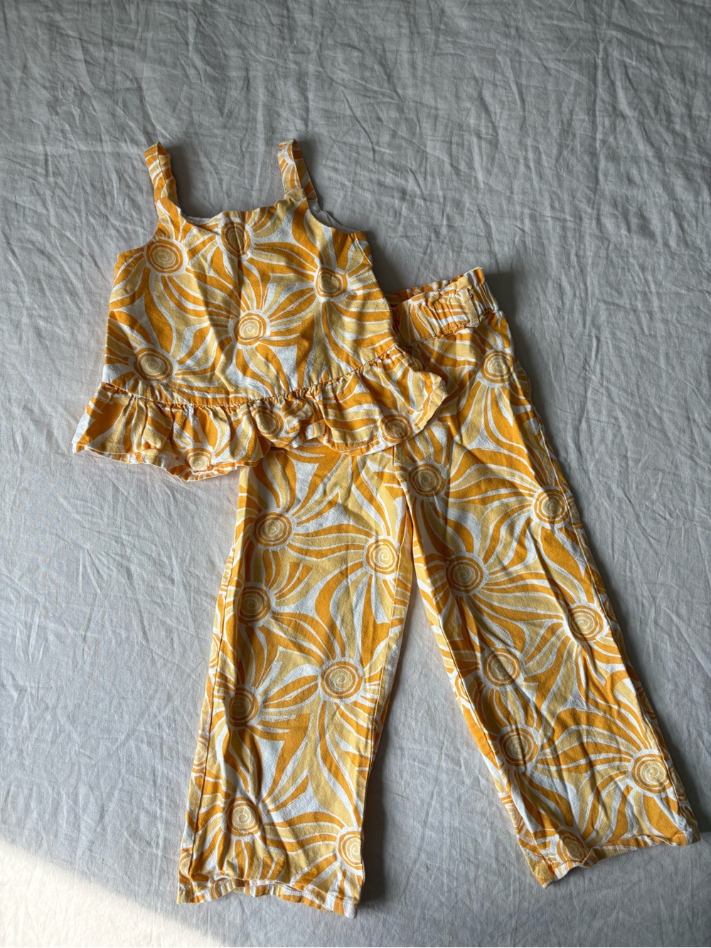 Max Studio Girls Size 6 Matching Linen/Cotton Set
